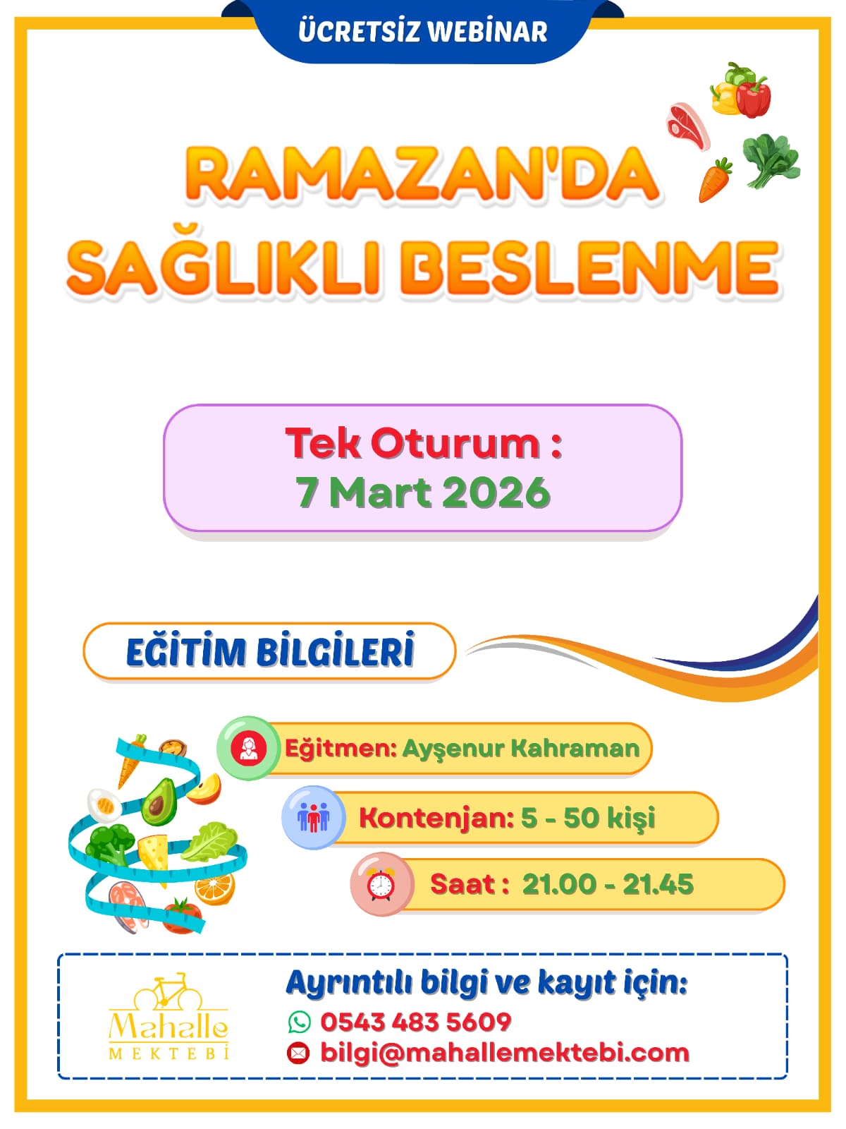 Ayşenur KAHRAMAN - Ramazan'da Sağlıklı Beslenme